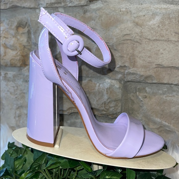 Mix No. 6 Dalison Lilac Patent Leather Block Heel Sandals - Size 6.5 - Picture 4 of 10